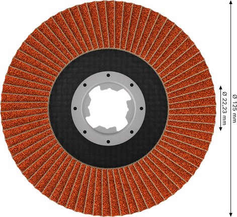 Lamelový kotouč Bosch EXPERT X782, úhlový, 125 mm, X-LOCK.
